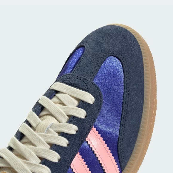 Adidas Womens Size 10 Samba OG Satin Lucid Blue/Pink NWT ✨RARE✨ - Picture 8 of 16
